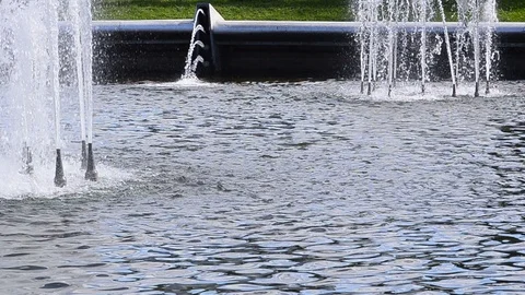 Fountain in the park Stock Footage 93748506