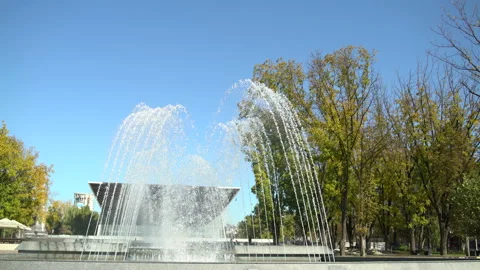 Fountain in the Park Stock Footage 100661013