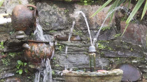 Fountain in park Stock Footage 166645927