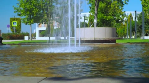 Fountain in the park. Stock Footage
