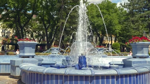 Fountain in the park Stock Footage 247266788