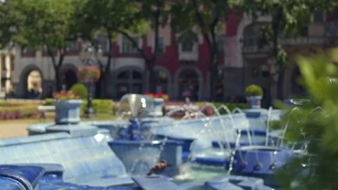 Fountain in the park Stock Footage 247266949