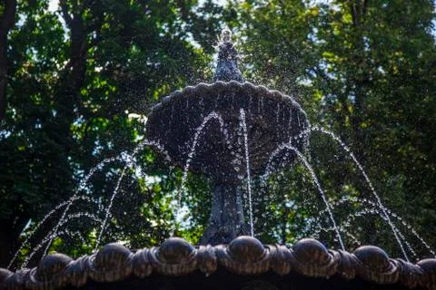 Fountain in the park Stock Photos