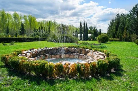 The fountain in the park Stock Photos