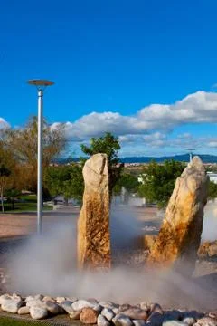 Fountain in park Stock Photos