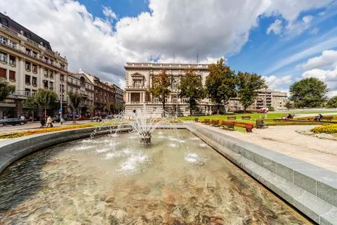 Fountain in the park Stock Photos