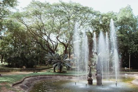 Fountain in the park Stock Photos