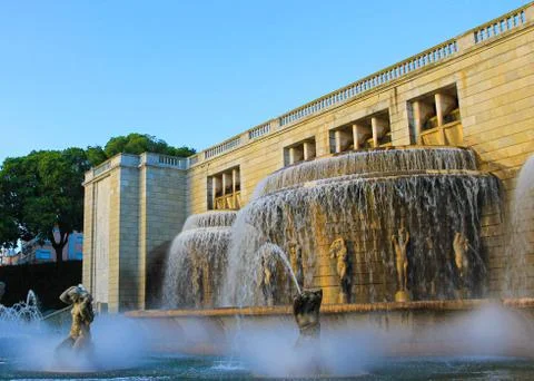 A fountain park Stock Photos