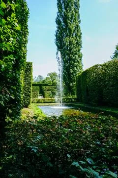 A fountain in the park Stock Photos