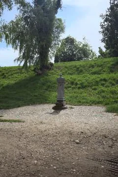 Fountain in a park Stock Photos