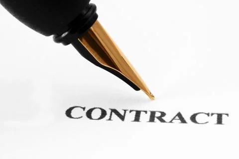 Fountain pen on contract Stock Photos
