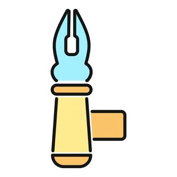 Fountain pen creating written communication and creativity Stock Illustration