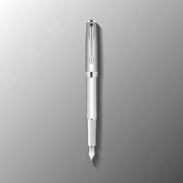 Fountain pen illustration. empty template of fountain pen. Stock Illustration