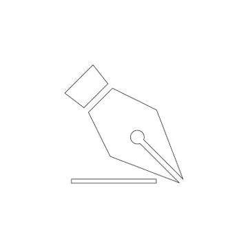 Fountain pen nib. flat vector icon Stock Illustration