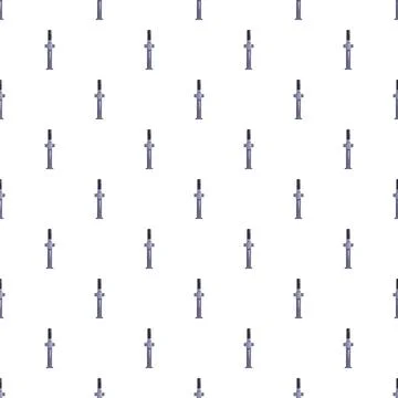 Fountain pen seamless pattern on white background Stock Illustration