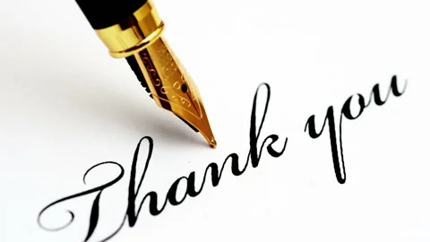 .Fountain pen on thank you text dolly sh... | Stock Video | Pond5