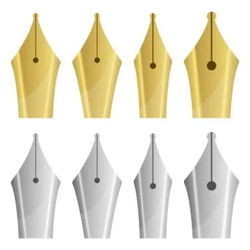 Fountain pen tip vector design illustration isolated on white background Illustrazione stock