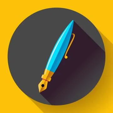 Fountain pen - vector icon, flat design Stock Illustration