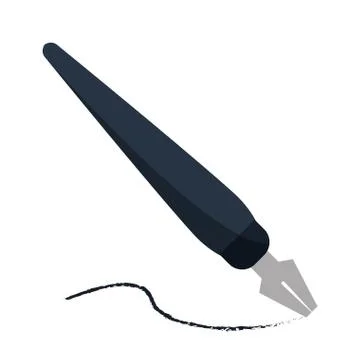 Fountain pen write ink style work 스톡 일러스트