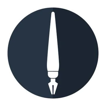 Fountain pen write ink style work shadow 스톡 일러스트