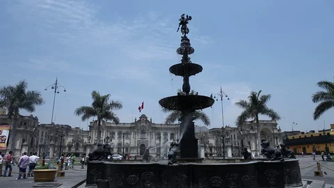 Fountain in Peru Stock Footage 71375881