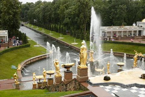 Fountain in Peterhof. Stock Photos