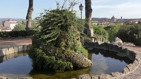 Fountain with a point of view Video stock 78923456