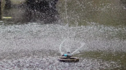 A fountain in the pond Stock-Footage 119333972