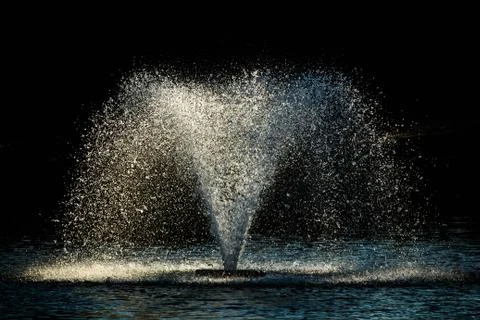 Fountain in Pond Stock Photos