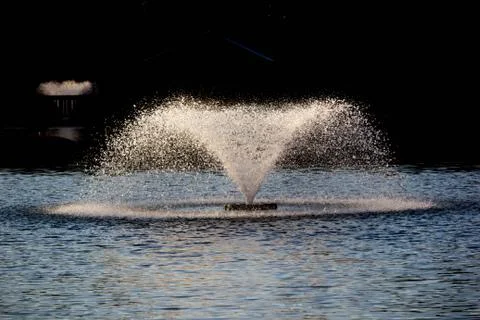 Fountain in Pond Stock Photos