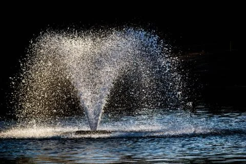 Fountain in Pond Stock Photos