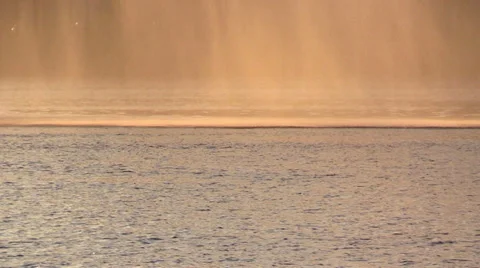 Fountain on a pond in the sunlight Stock Footage 39133889