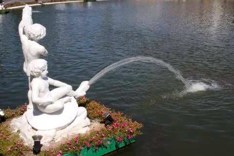 Fountain in the pool Stock Photos