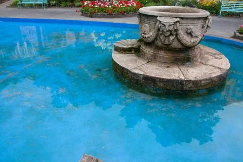 Fountain in a pool Stock Photos