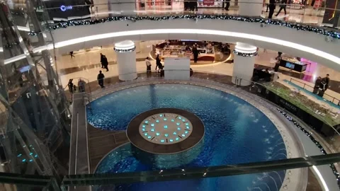 Fountain Pool Tranquil Water Feature Stock Footage 297108899