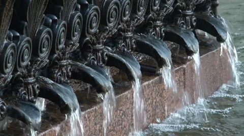 Fountain at Pushkin Square Stock Footage 8814441