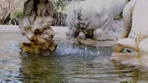Fountain of the Putti at Villa Sciarra in Rome, Italy Stock Footage 305469848