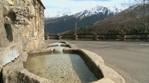 Fountain Pyrenees Stock Footage 11219631