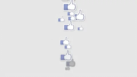Like Fountain Reaction Animation Overlay for Live Streaming Stockbeeldmateriaal 330124723