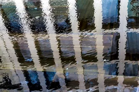 Fountain reflection Stock Photos