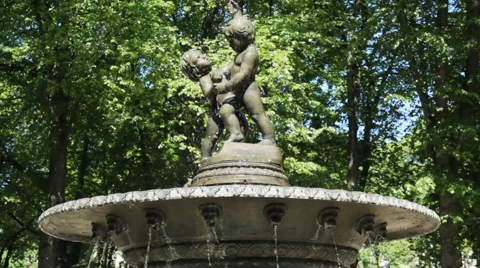 Fountain in The Riga city Stock Footage 6734660