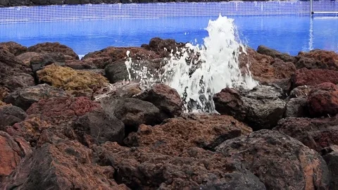 Fountain in rocks Stock Footage 84788631