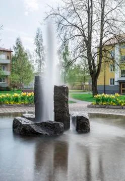 Fountain with Rocks Stock Photos