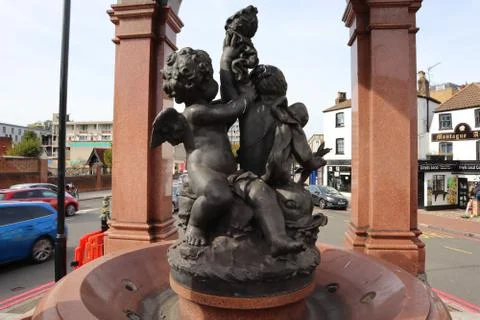 A fountain in Roehampton Stock Photos