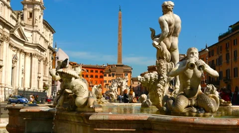 Fountain in Rome Stock Footage 57271860