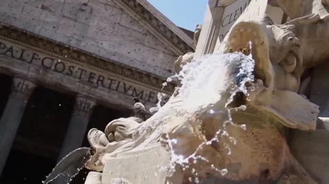 Fountain in Rome in Slow Motion Vidéo 52932949