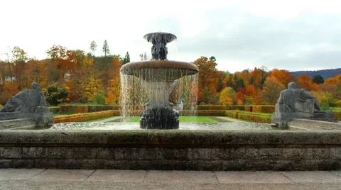 Fountain in the rose garden. Stock Footage 67573963