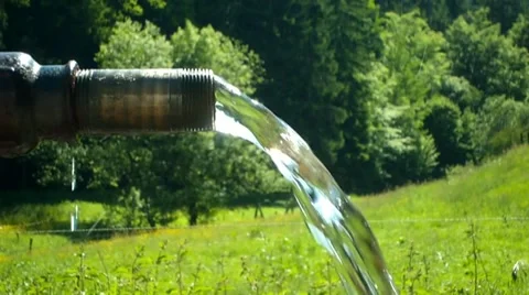 Fountain with running clear and cold drinking water Stock Footage 52269027