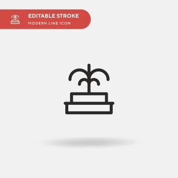 Fountain Simple vector icon. Illustration symbol design template for web mobi Stock Illustration
