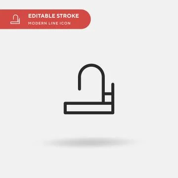 Fountain Simple vector icon. Illustration symbol design template for web mobi Stock Illustration